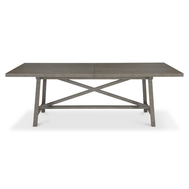 Albion Extendable Weathered Brown Farmhouse Dining Table