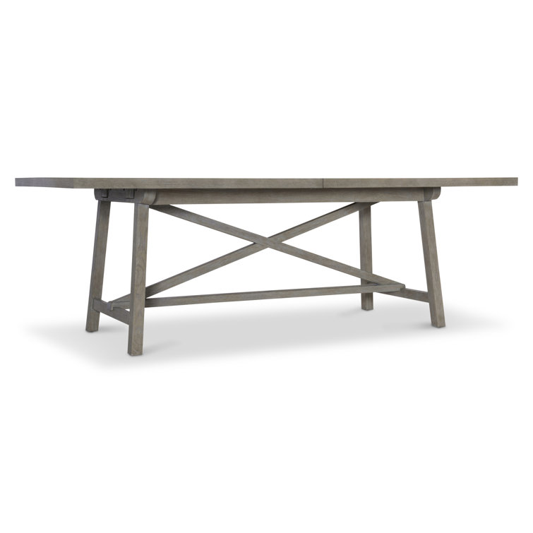 Albion Extendable Weathered Brown Farmhouse Dining Table