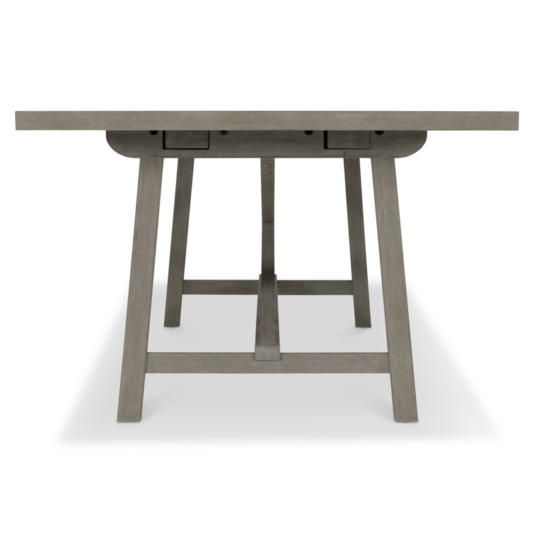 Albion Extendable Weathered Brown Farmhouse Dining Table