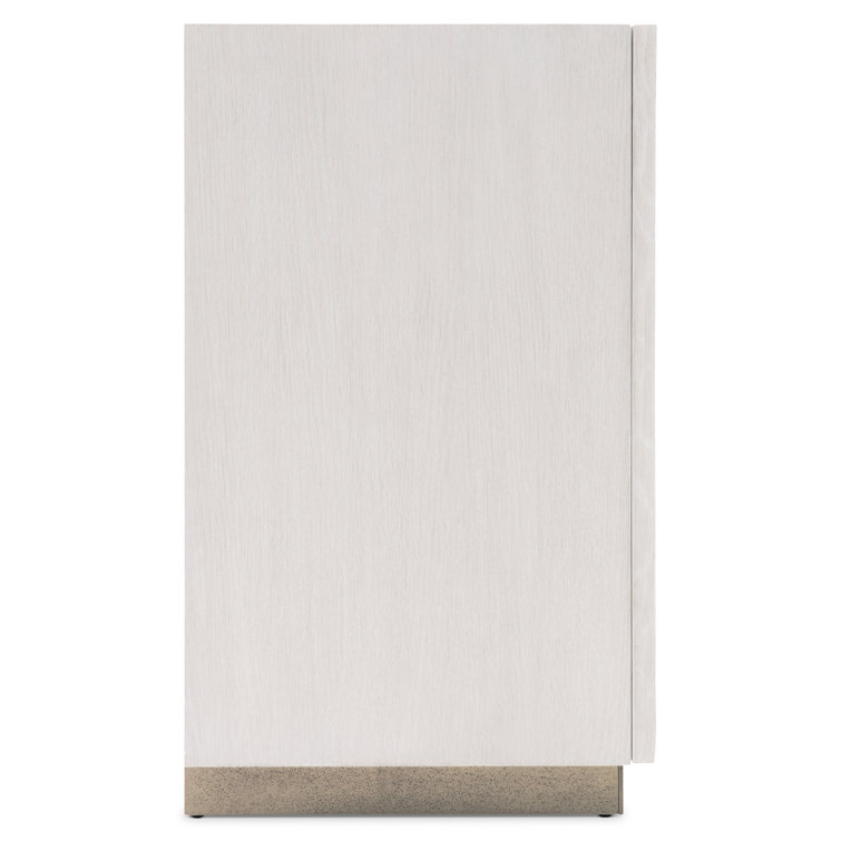 Transitional Cream White Oak Entertainment Credenza with Cabinet