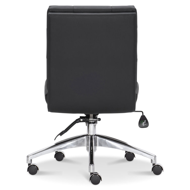 Stevenson Transitional Black Leather Swivel Task Chair