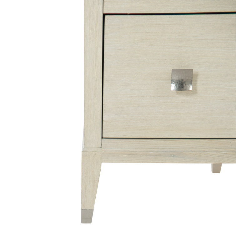 East Hampton Cream 9-Drawer Transitional Dresser with Silver Accents
