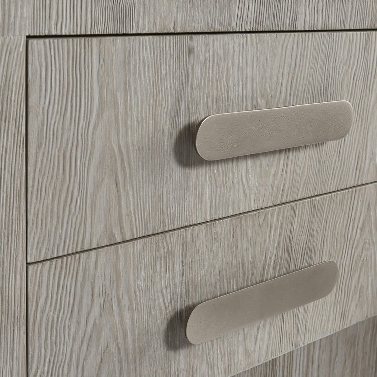 Trianon Contemporary Beige 2-Drawer Nightstand with USB Charging