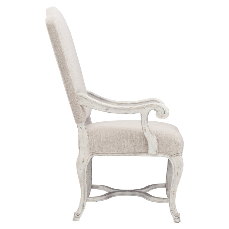 Mirabelle Cream and Gray Handcrafted Upholstered Armchair