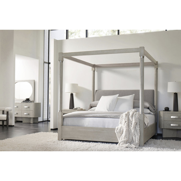 Trianon Contemporary Beige 2-Drawer Nightstand with USB Charging