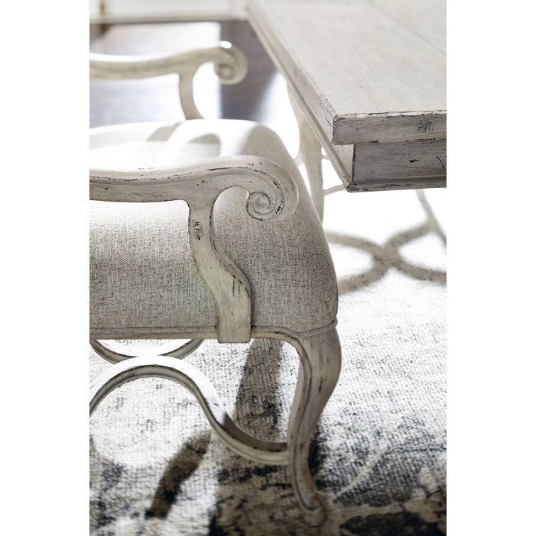 Mirabelle Cream and Gray Handcrafted Upholstered Armchair
