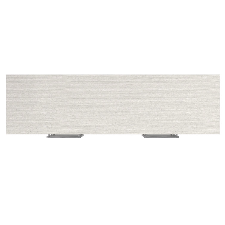 Gray 68'' Modern Soft Close 6-Drawer Dresser with Metal Accents