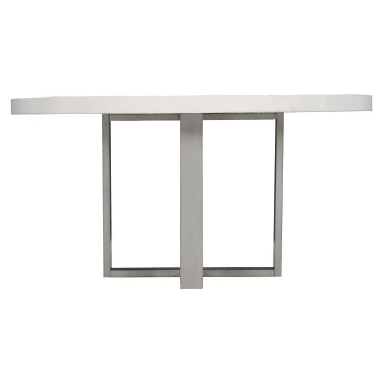 Merrion 54" Transitional Gray and White Round Dining Table