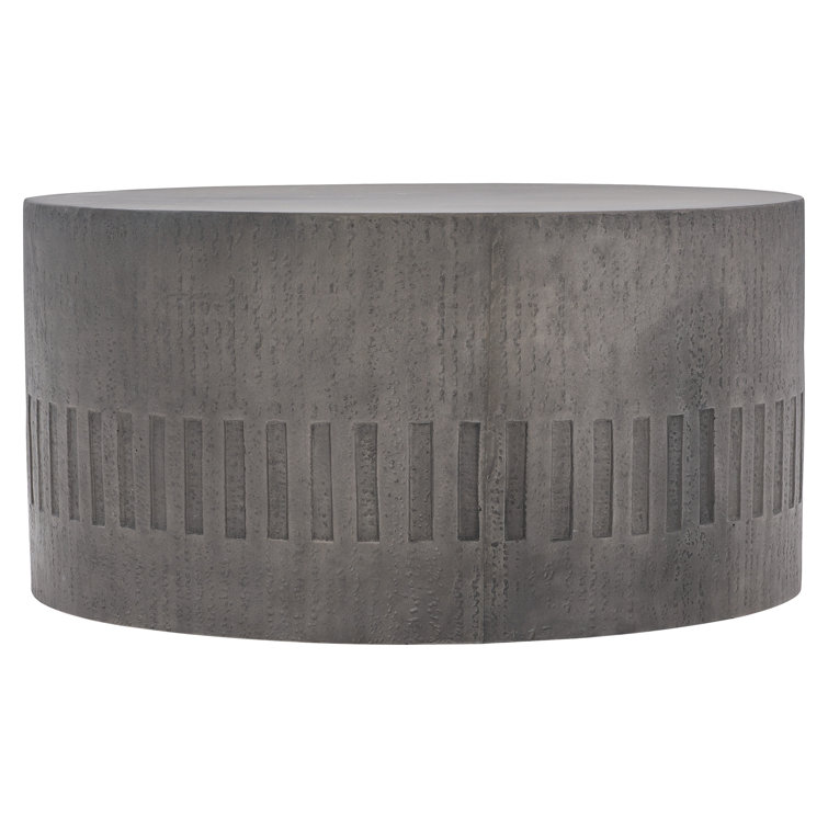 Miramar Transitional Dark Charcoal Round Coffee Table