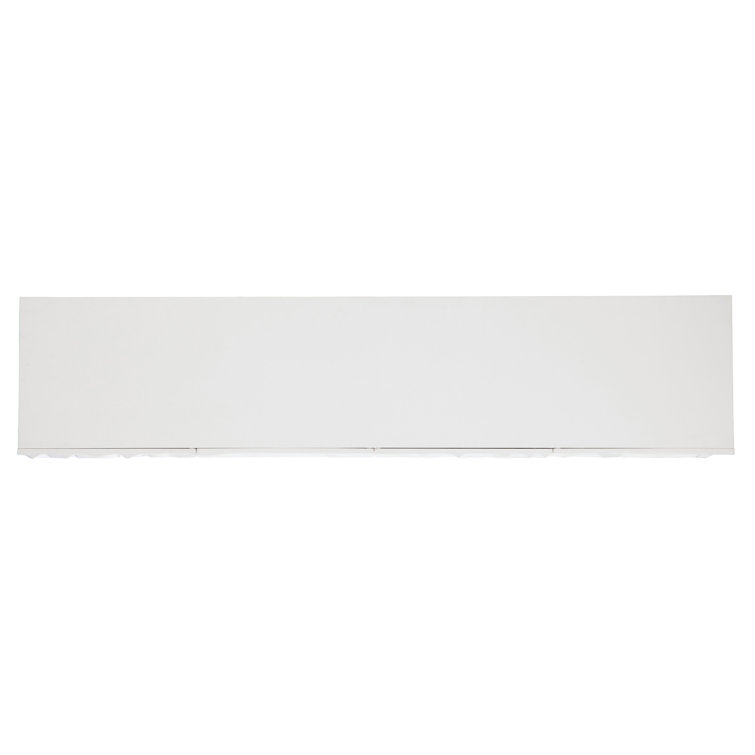 Penrose White Floral Motif Sideboard with Stainless Steel Base