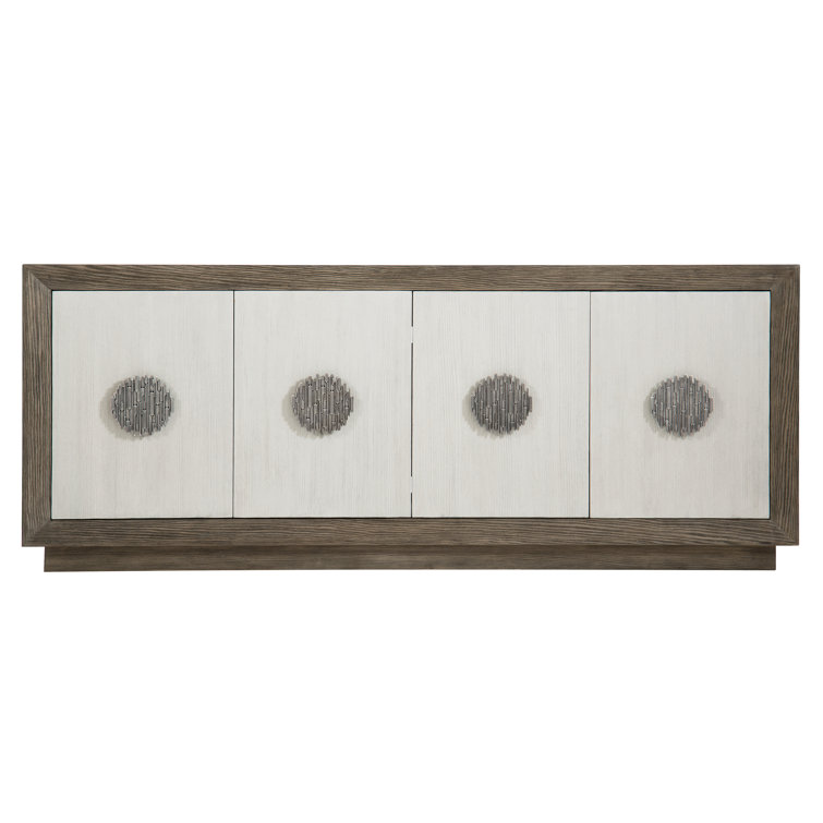 Luca 85'' Brown and Bone Media Console with Cabinet
