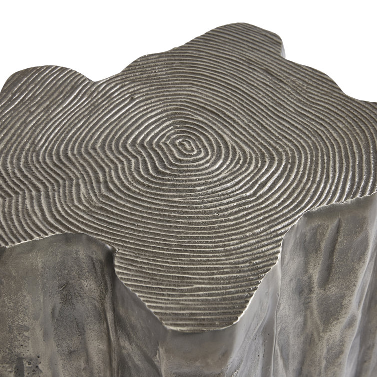 Elba Graphite Finish Free Form Cast Aluminum Accent Table