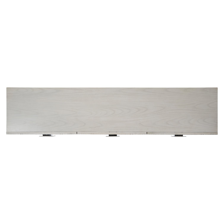 Ciara Transitional Gray 85.75'' Sideboard with Carved Doors