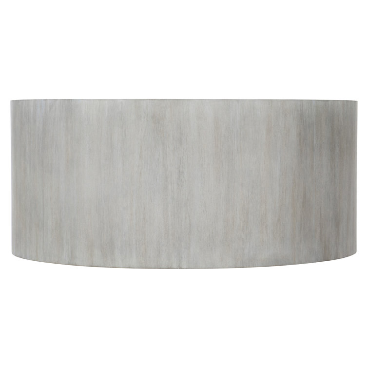 Transitional Thorne Off-White Round Wood & Metal Coffee Table with Storage
