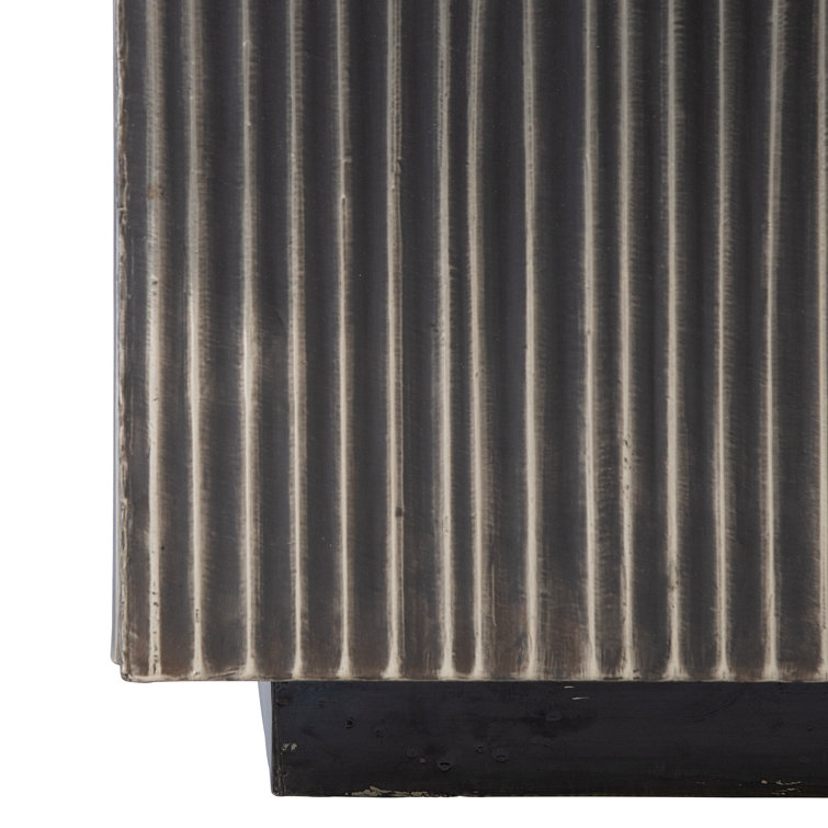Skylar Antique Silver Textured Accent Cabinet