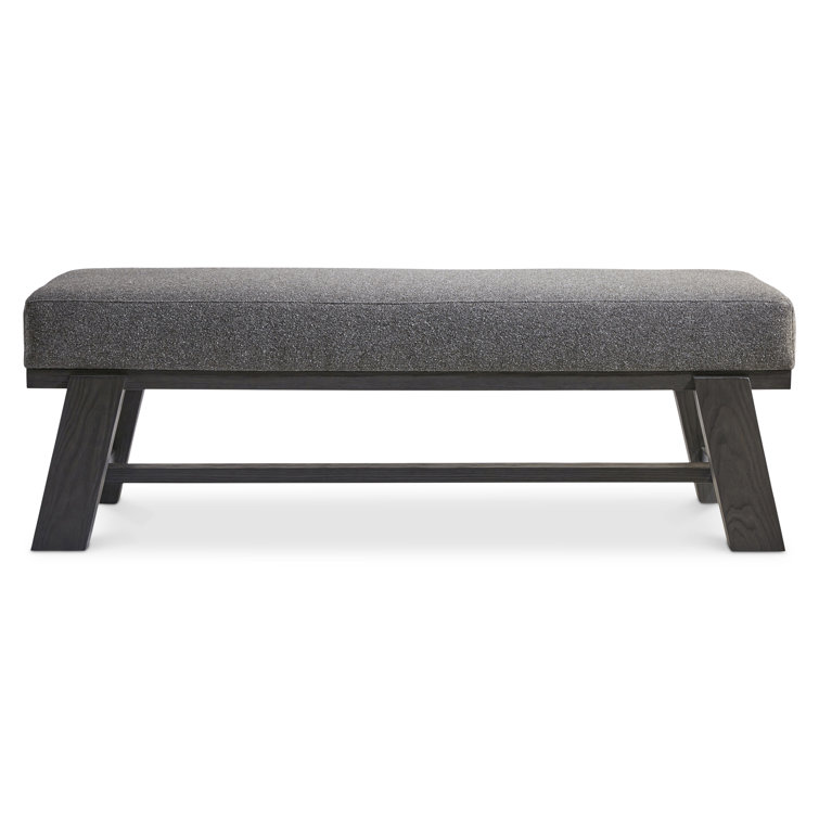 Trianon 56'' Dark Gray Contemporary Upholstered Bench