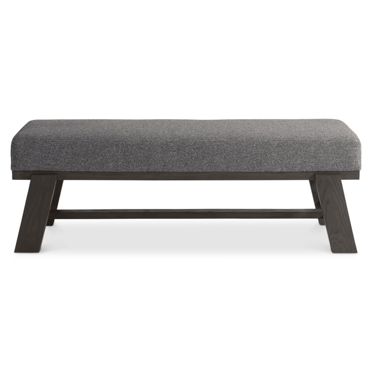 Trianon 56'' Dark Gray Contemporary Upholstered Bench