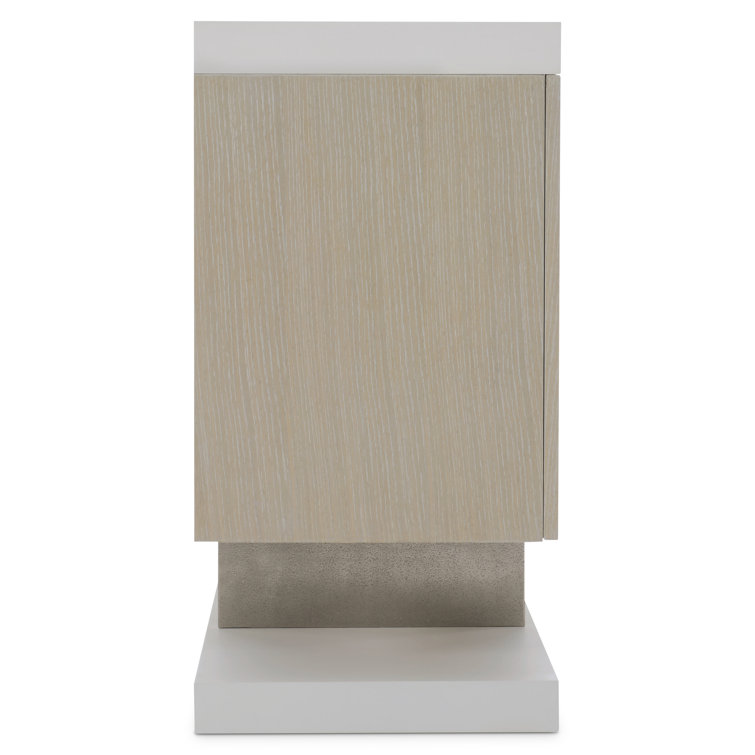 Solaria Transitional 72'' Beige and White Sideboard with Nickel Finish