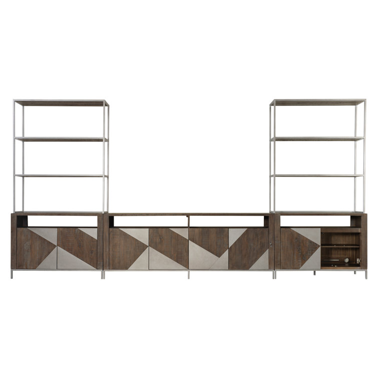 Eastman 84'' Gray and Brown Pine Media Console