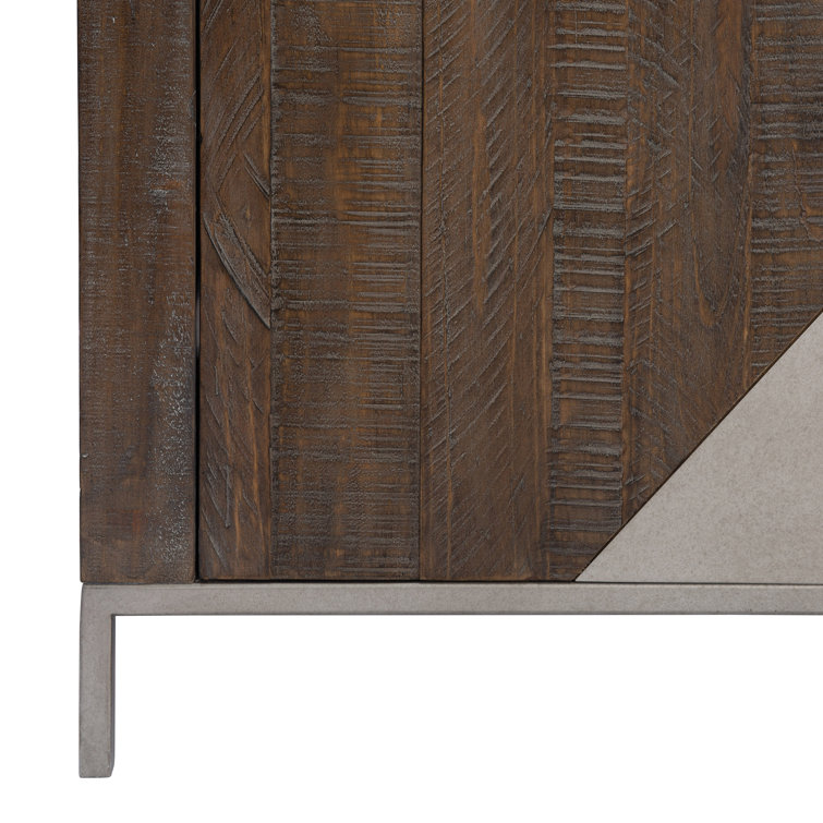 Eastman 84'' Gray and Brown Pine Media Console