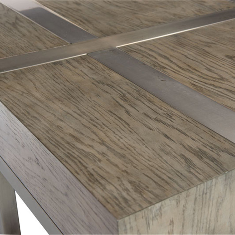 Gray Square Wood Coffee Table with Storage