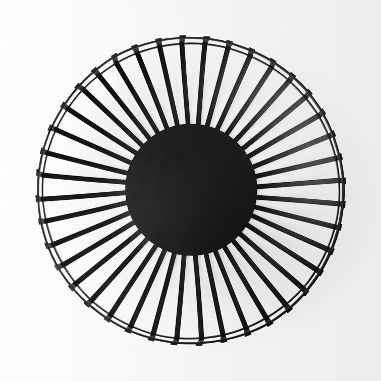 Matte Black Metal Wire Decorative Bowls - Set of 2