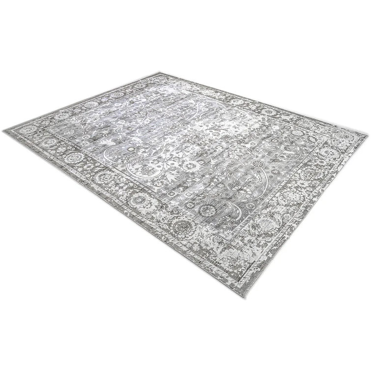 Elegant Bone Viscose 9' x 12' Hand-Knotted Transitional Area Rug