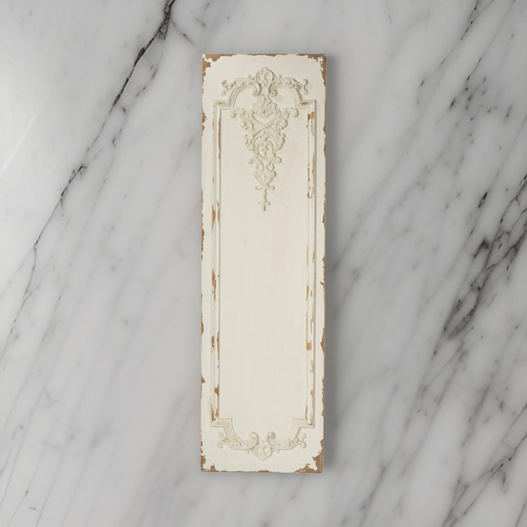 Elegant Off-White Magnesia Tall Wall Art Panel Set