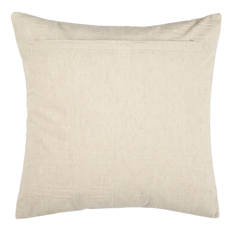 Square Embroidered Natural Hemp Throw Pillows Set