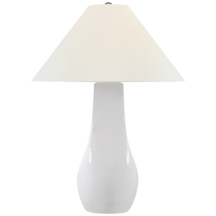 Natural Terracotta Adjustable Outdoor Table Lamp with Linen Shade