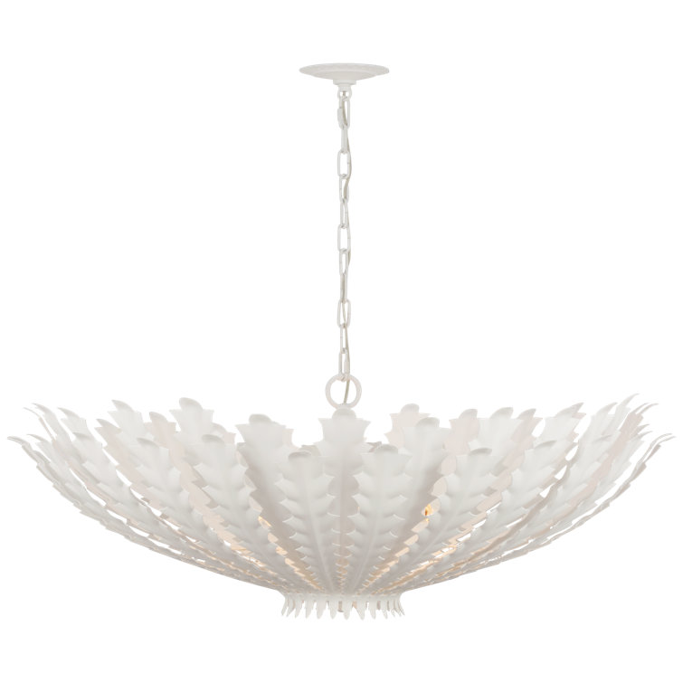 Hampton Burnished Silver Leaf 36" Metal Chandelier
