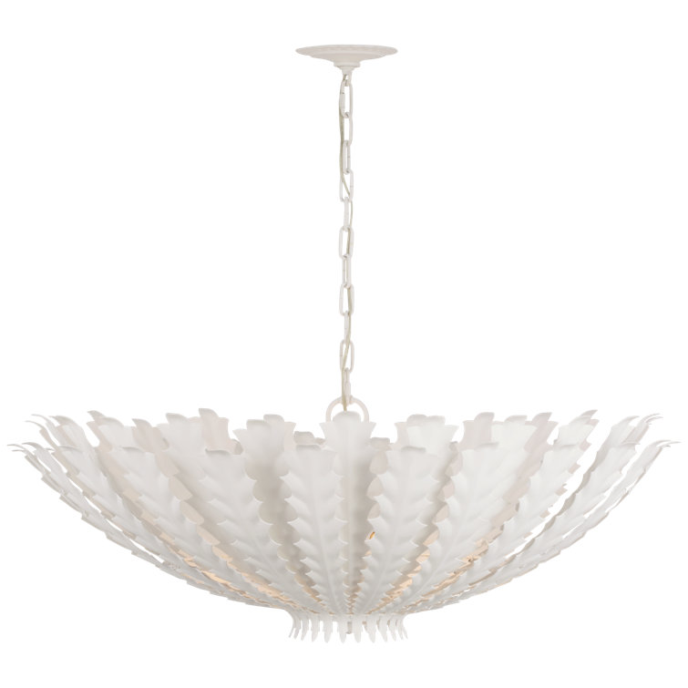 Hampton Burnished Silver Leaf 36" Metal Chandelier