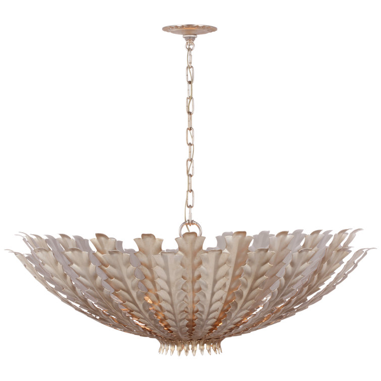 Hampton Burnished Silver Leaf 36" Metal Chandelier