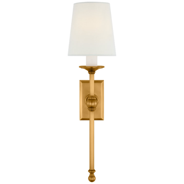 Antique Burnished Brass Dimmable Candle Wall Sconce