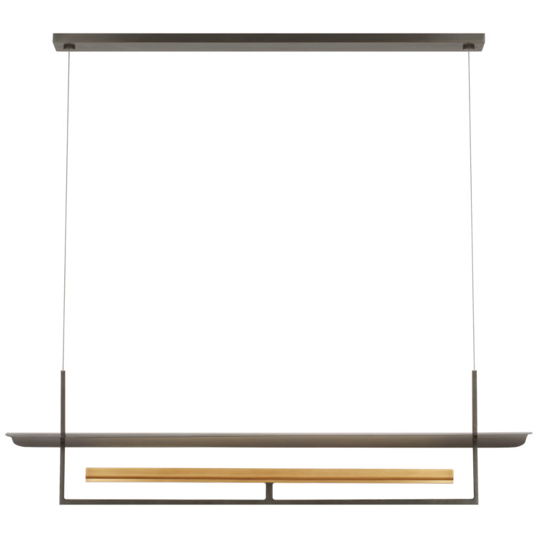 Hand Rubbed Antique Brass LED Linear Chandelier