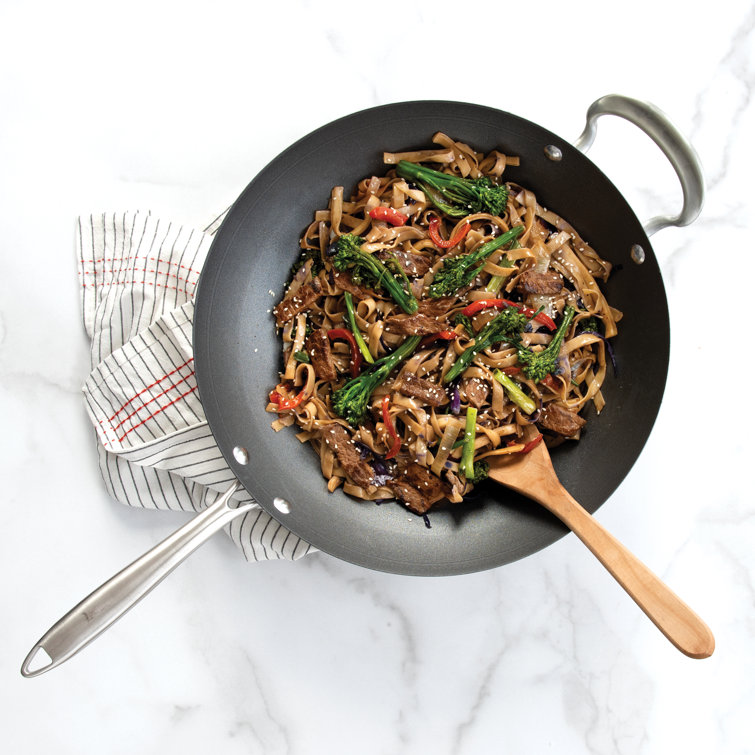 Nordic Ware 14'' Non-Stick Aluminized Steel Wok with Stainless Handles