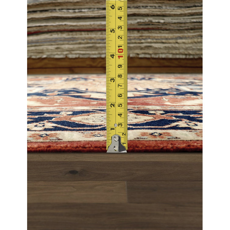 Hand-Knotted Black and Red Wool Oriental Rug, 8' x 10'