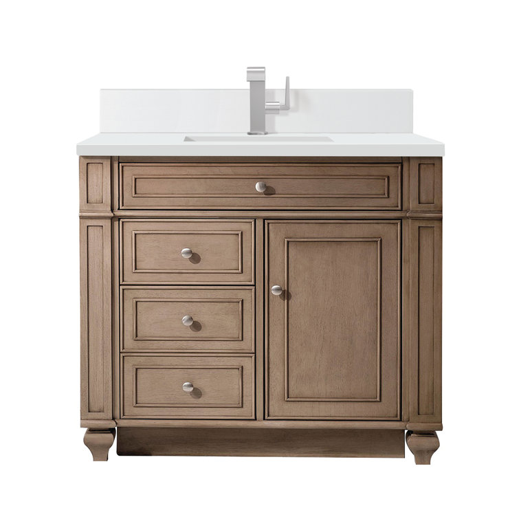 Bristol 36'' Dark Wood Single Vanity with Plywood Veneer