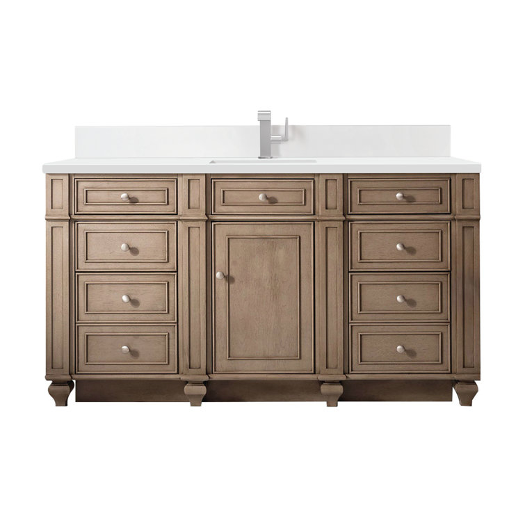 Bristol 60" Dark Wood Single Bathroom Vanity