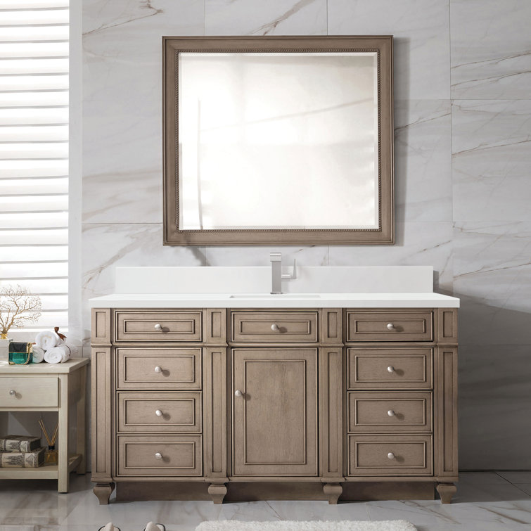 Bristol 60" Dark Wood Single Bathroom Vanity