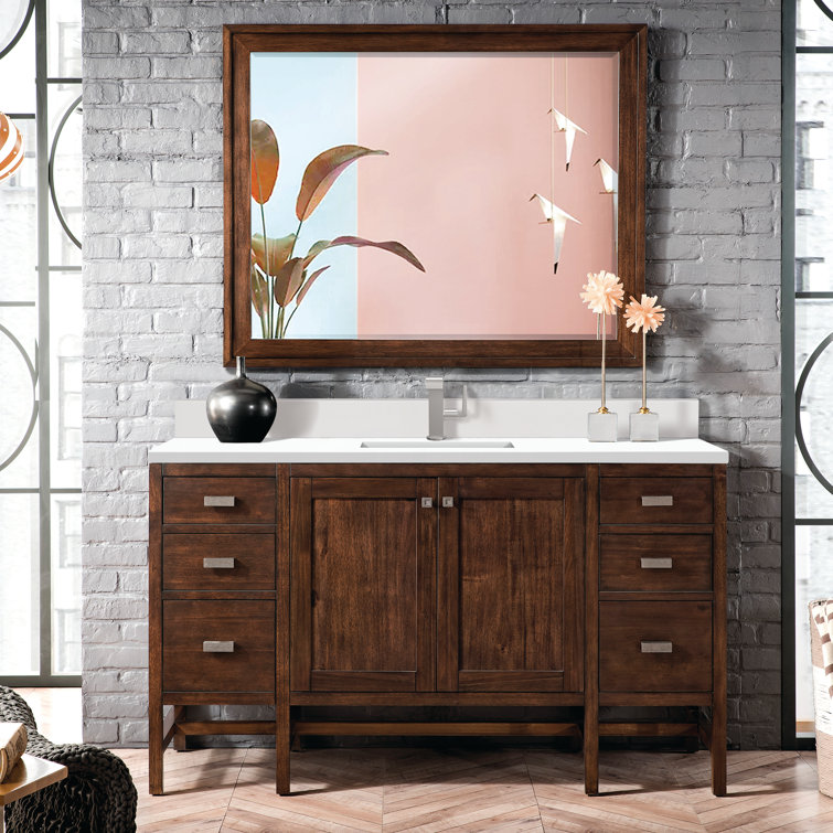 Addison 60" Dark Wood Single Bathroom Vanity with Drawers