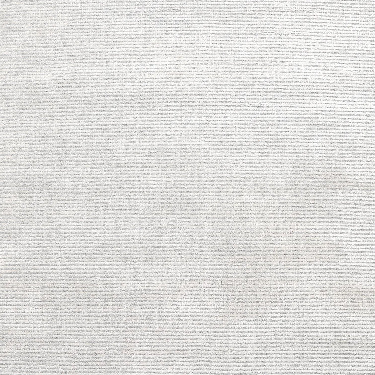 Gray Hand-Knotted Wool and Viscose Area Rug 8' x 10'