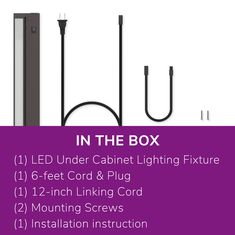 Bronze 12-Inch Swivel LED Under Cabinet Light with Adjustable Color Temperature