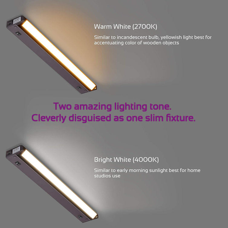 Bronze 12-Inch Swivel LED Under Cabinet Light with Adjustable Color Temperature