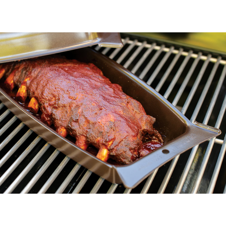 Black Aluminized Steel Grill Steam Bake Multi-Cooker