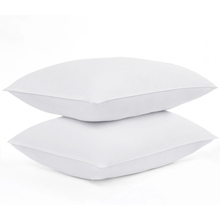 Queen White Hypoallergenic Polyester Down Alternative Pillow Set