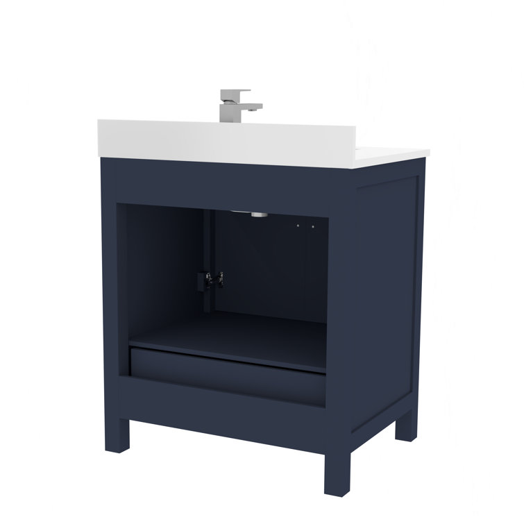 Rooh 30" Navy Blue Solid Wood Bathroom Vanity