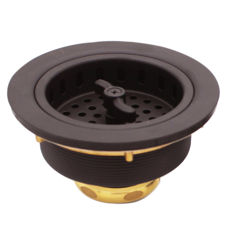 Oil Rubbed Bronze Wing Nut Style Kitchen Sink Basket Strainer