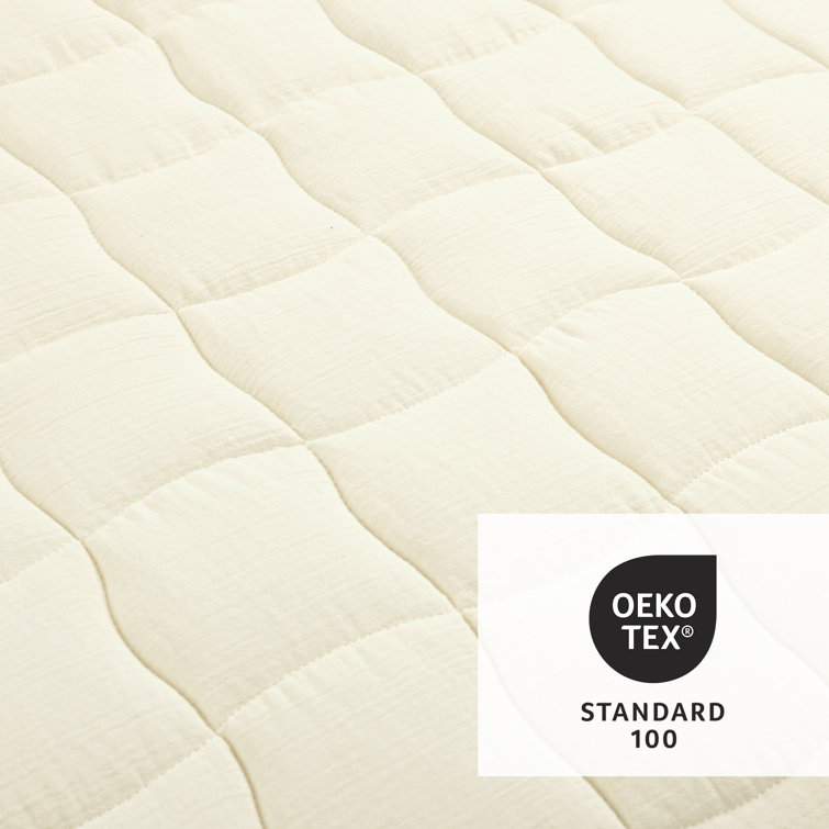 Pearl White Full/Queen Gauze Quilt Set