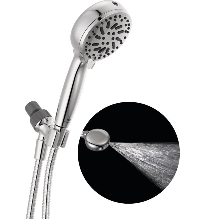 Chrome Multi-Head Handheld Shower with High Pressure Spray